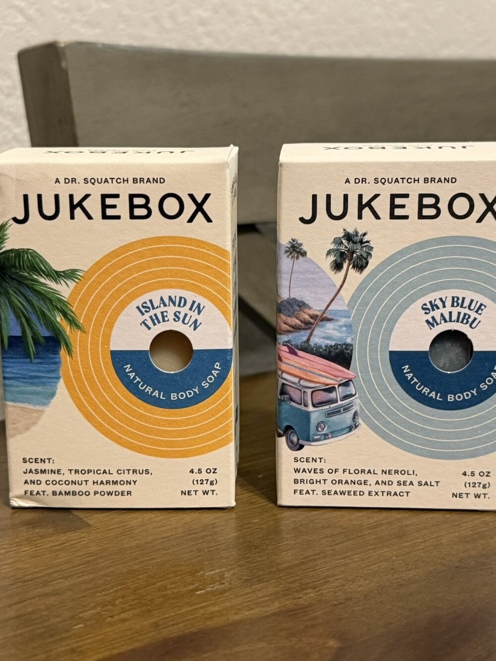 JUKEBOX  Body wash soap "Sky Blue Malibu" And "Island In The Sun" Set NEW!